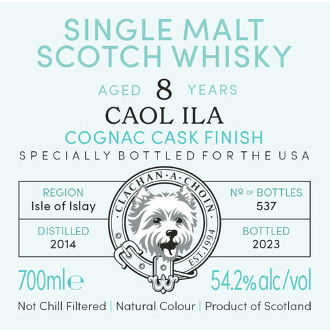 Murray McDavid Benchmark Caol Ila 8 Year Old Cognac Cask Finish - Goro's Liquor