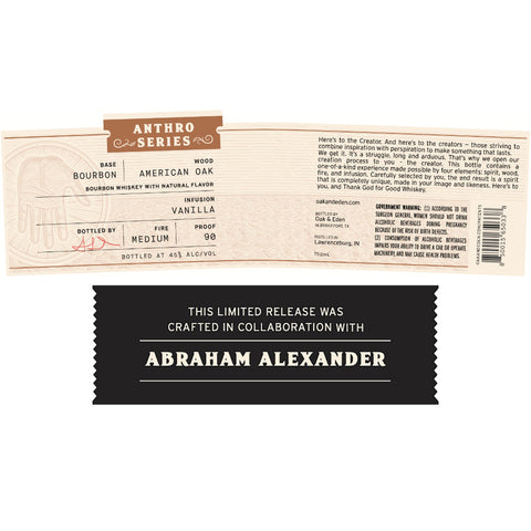 Oak & Eden Anthro Series Abraham Alexander Bourbon - Goro's Liquor