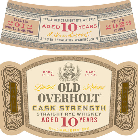 Old Overholt 10 Year Old Cask Strength Straight Rye - Goro's Liquor