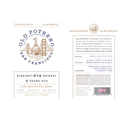 Old Potrero 6 Year Straight Rye Whiskey - Goro's Liquor