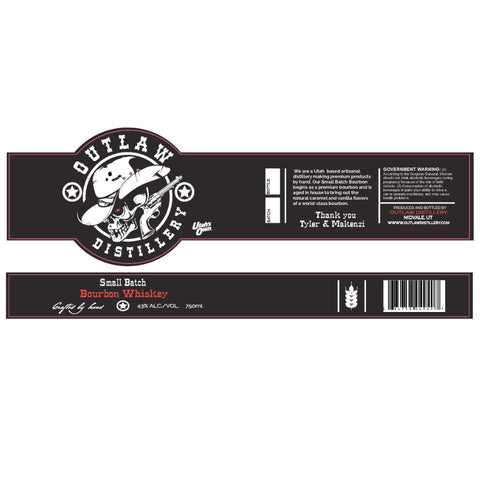 Outlaw Distillery Small Batch Bourbon - Goro's Liquor