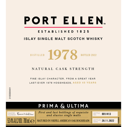 Port Ellen 1978 Prima & Ultima Single Malt Scotch 43 Year Old - Goro's Liquor