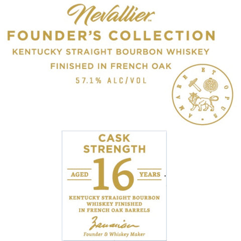 Rabbit Hole Nevallier Founder’s Collection 16 Year Old Straight Bourbon - Goro's Liquor