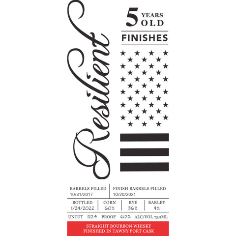 Resilient 5 Year Old Bourbon Finished in Tawny Port Cask - Goro's Liquor