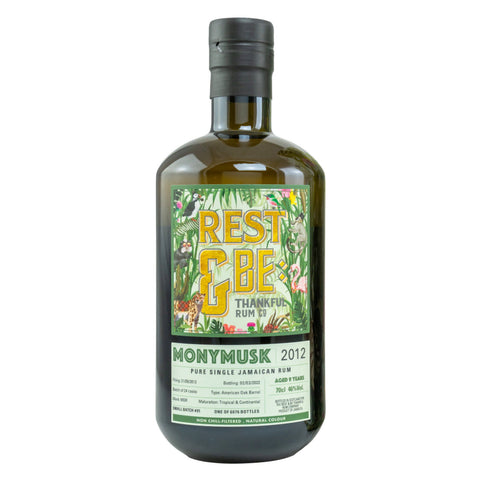 Rest & Be Thankful Monymusk 2012 Small Batch Rum 9 Year Old - Goro's Liquor