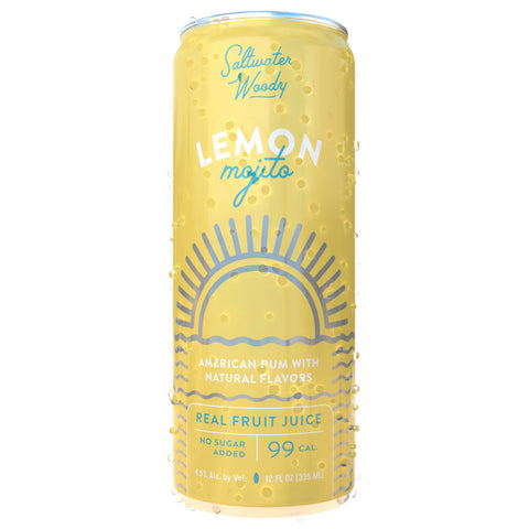 Saltwater Woody Lemon Mojito Canned Cocktail - Goro's Liquor