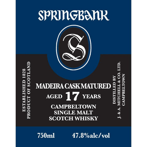 Springbank 17 Year Old Madeira Cask Matured - Goro's Liquor