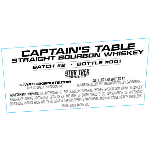 Star Trek Spirits Captain’s Table Straight Bourbon Batch #2 - Goro's Liquor