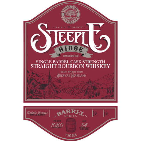 Steeple Ridge Handcrafted Single Barrel Cask Strength Straight Bourbon Whiskey - Goro's Liquor