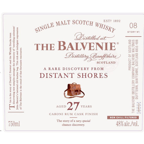 The Balvenie A Rare Discovery From Distant Shores 27 Year Old - Goro's Liquor