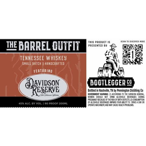 The Barrel Outfit Davidson Reserve Tennessee Whiskey - Goro's Liquor