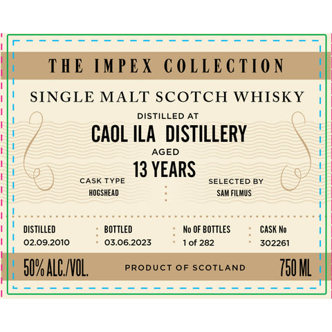 The ImpEx Collection Caol Ila Distillery 13 Year Old 2010 - Goro's Liquor