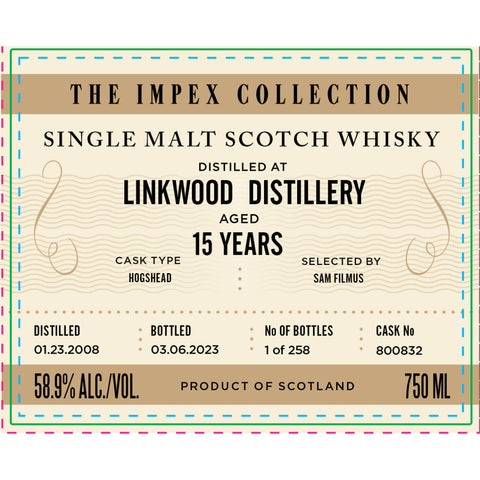 The ImpEx Collection Linkwood Distillery 15 Year Old 2008 - Goro's Liquor