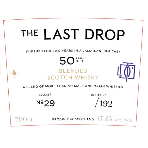 The Last Drop 50 Year Old Finished in a Jamaican Rum Cask - Goro's Liquor