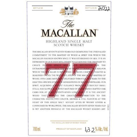 The Macallan 77 Year Old - Goro's Liquor