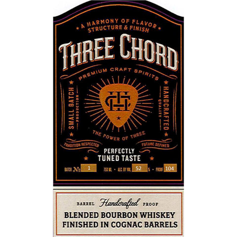 Three Chord Blended Bourbon Finished In Cognac Barrels - Goro's Liquor