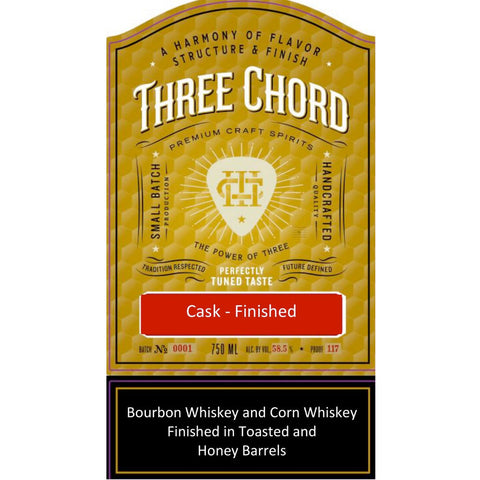 Three Chord Bourbon & Corn Whiskey Finished in Toasted Honey Barrels - Goro's Liquor