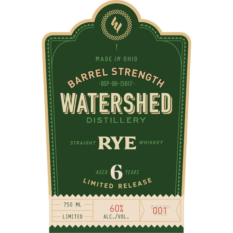 Watershed 6 Year Old Barrel Strength Rye - Goro's Liquor