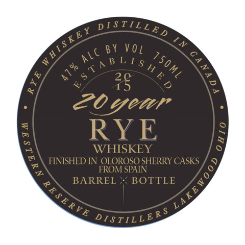 Western Reserve 20 Year Old Oloroso Sherry Cask Finished Rye - Goro's Liquor