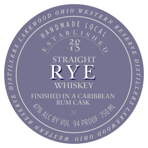 Western Reserve Caribbean Rum Cask Finished Straight Rye - Goro's Liquor