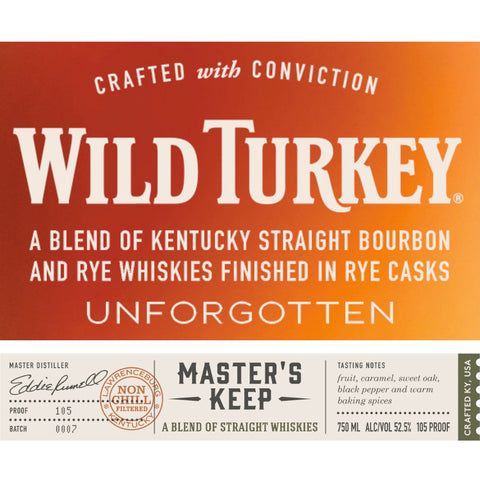 Wild Turkey Master's Keep Unforgotten - Goro's Liquor