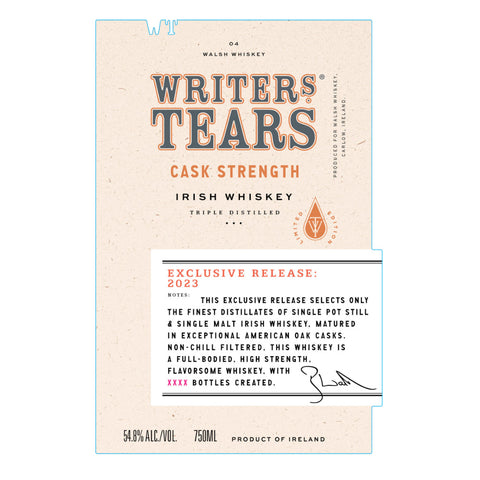 Writers' Tears Cask Strength 2023 Release - Goro's Liquor