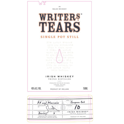 Writers’ Tears Single Pot Still Whiskey - Goro's Liquor