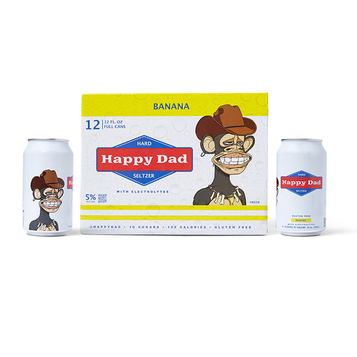 Happy Dad Hard Seltzer Limited Edition Banana 12pk 12oz cans - Goro&
