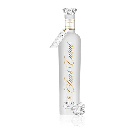 Four Carat Vodka Collectors Edition With Diamond Cut Closure (Full Set) - Goro's Liquor