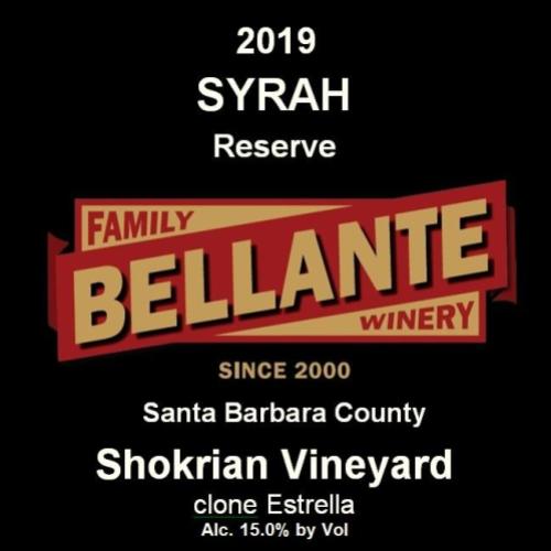 Bellante Family Winery 2019 Santa Barbara County Syrah Reserve - Goro&