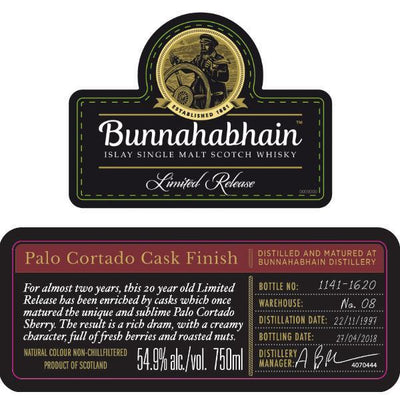 Buy Bunnahabhain Palo Cortado Cask Finish online from the best online liquor store in the USA.