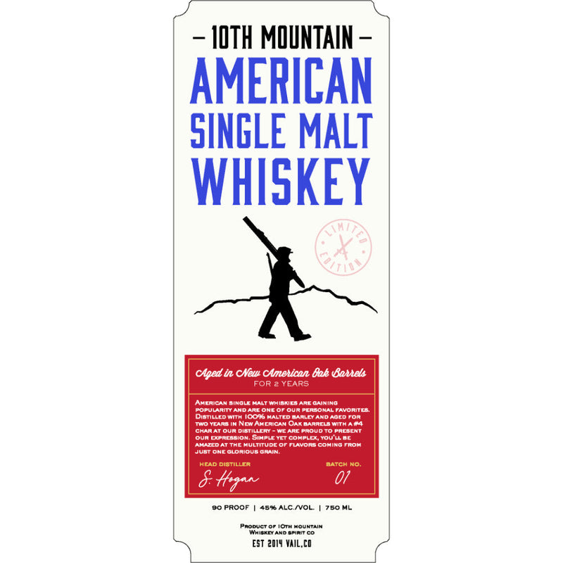 10th Mountain American Single Malt Whiskey - Goro&