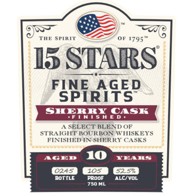 15 Stars 10 Year Old Straight Bourbon Finished in Sherry Casks - Goro's Liquor