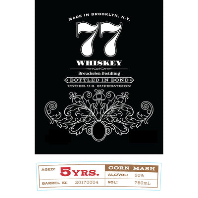 77 Whiskey 5 Year Old Bottled in Bond Bourbon - Goro's Liquor