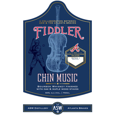 ASW x The Atlanta Braves Fiddler Chin Music Bourbon - Goro's Liquor