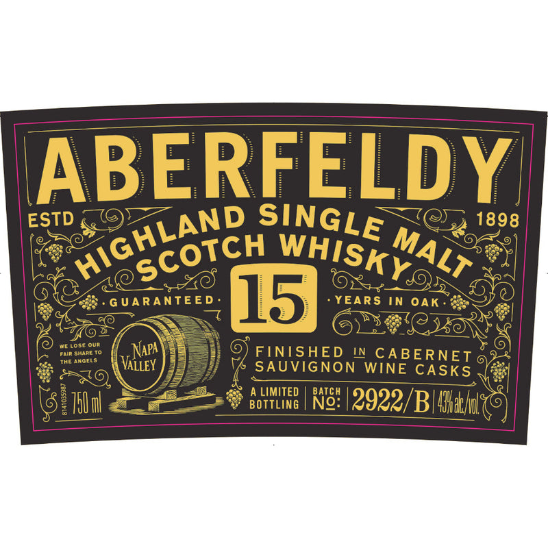 Aberfeldy 15 Year Old Finished in Cabernet Sauvignon Casks - Goro&