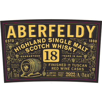 Aberfeldy 18 Year Old Tuscan Red Wine Cask Finish - Goro's Liquor