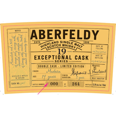 Aberfeldy 19 Year Old Exceptional Cask Series Madeira Finish - Goro's Liquor