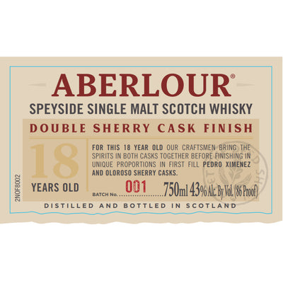 Aberlour 18 Year Old Double Sherry Cask Finish - Goro's Liquor