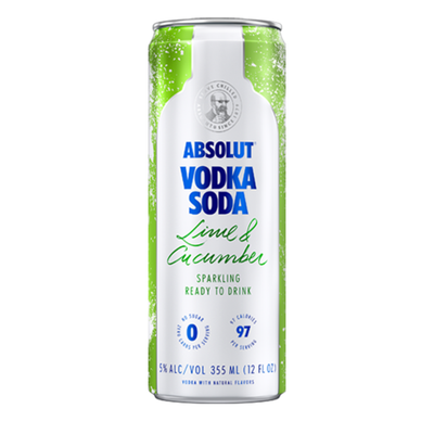 Absolut Vodka Soda Lime & Cucumber - Goro's Liquor
