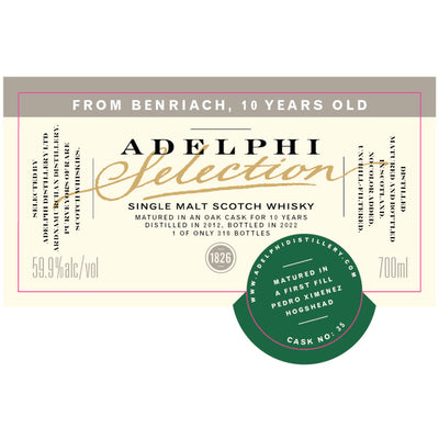 Adelphi Selection Benriach 10 Year Old 2012 - Goro's Liquor