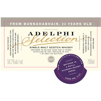 Adelphi Selection Bunnahabhain 24 Year Old 1998 - Goro's Liquor