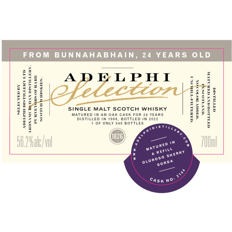 Adelphi Selection Bunnahabhain 24 Year Old 1998 - Goro&