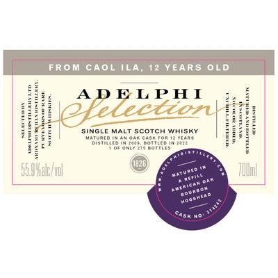 Adelphi Selection Caol Ila 12 Year Old 2012 - Goro's Liquor