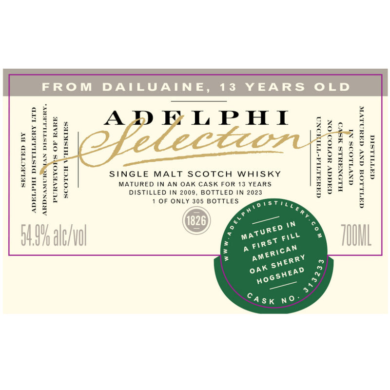 Adelphi Selection Dailuaine 13 Year Old 2009 - Goro&