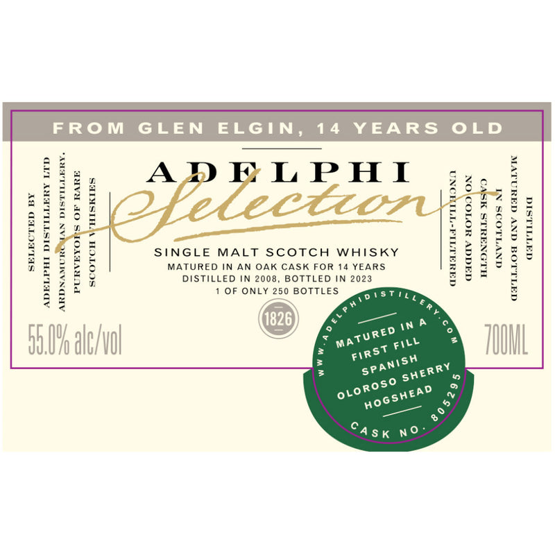 Adelphi Selections Glen Elgin 14 Year Old 2008 - Goro&