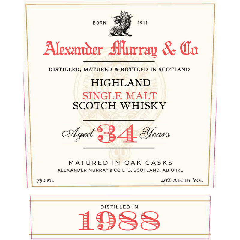 Alexander Murray Highland 34 Year Old 1988 - Goro&