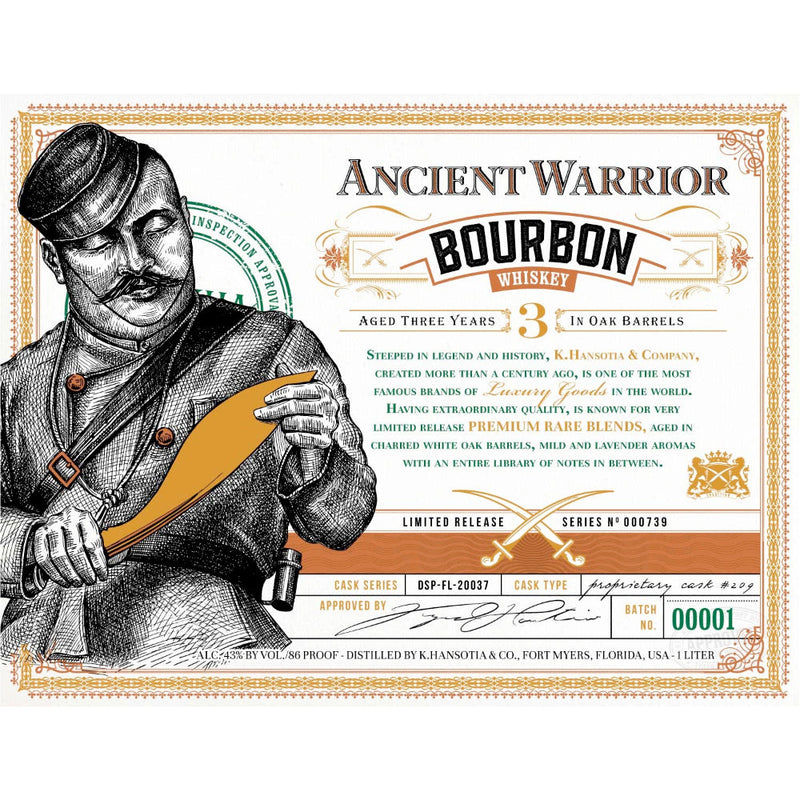 Ancient Warrior 3 Year Old Bourbon 1L - Goro&