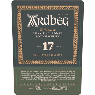 Ardbeg 17 Year Old Committee Exclusive - Goro's Liquor