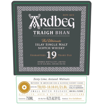 Ardbeg Traigh Bhan 19 Year Old Batch 3 - Goro's Liquor